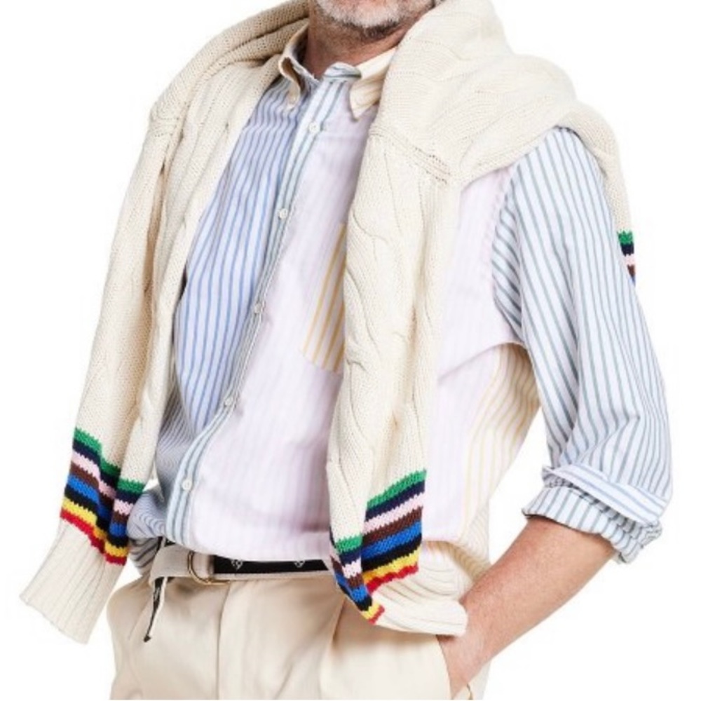 ROWING BLAZER Adult Stripe Long Sleeve Button-Down Shirt - M NWT